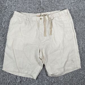 Tommy Bahama Linen Shorts Men’s XXL Beige Drawstring Beach Preppy Summer Golf